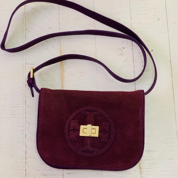 Tory Burch Handbags - Tory Burch Leather and Suede Crossbody
